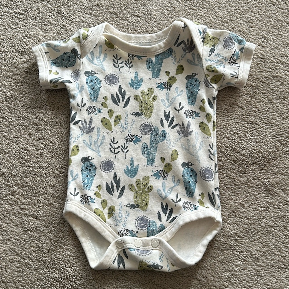 Apple Park Organic Luxury onesie Desert Moonrise print 3-6 months